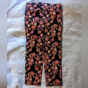 Anne Taylor Flower Patterned Trouser Pants 2P